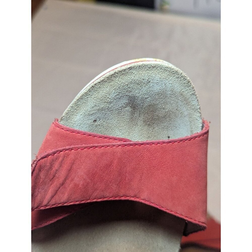 Dansko Maddy Milled Red Nubuck Womens SZ 39/8.5 Slip On Slide Sandals - Picture 5 of 16